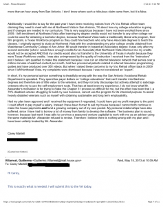 The San Antonio VA Vocational Rehab Counselors are Violating My Rights